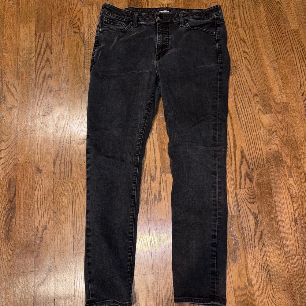 Men’s Express Black Stretch Jean Skinny 36 W 32 L